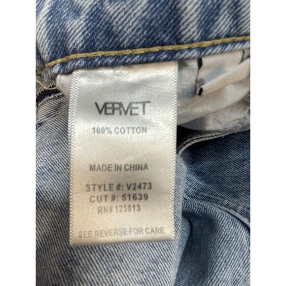 Women’s Vervet Size 24 distressed Jeans Light Wash Baggy Straight Boyfriend - Picture 6 of 11